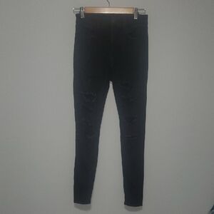 American Eagle Outfitters Jeans Womens Size 2 Curvy Hi-rise Jegging Black Ripped